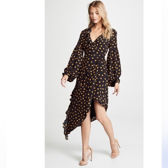 Capulet Pansy Gold Dot Wrap Dress.
Black. Size S MSRP $185 - Picture 5 of 11